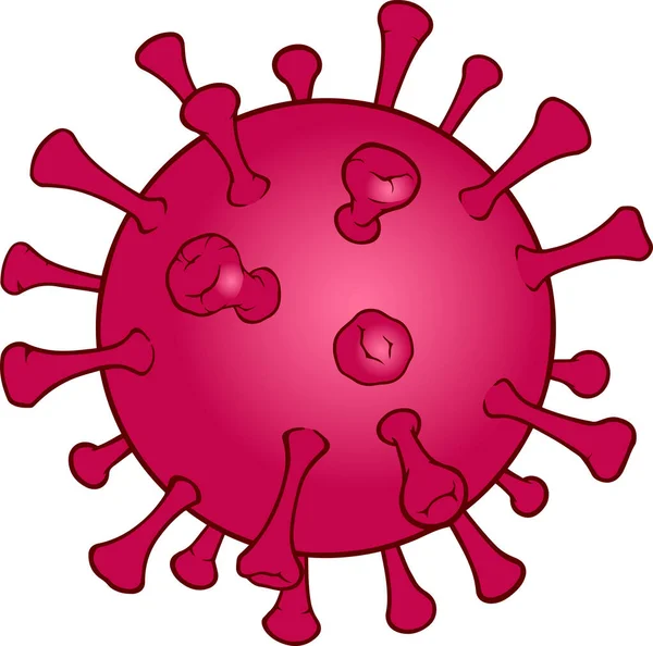 Dibujo Vectorial Color Coronavirus Covid — Vector de stock