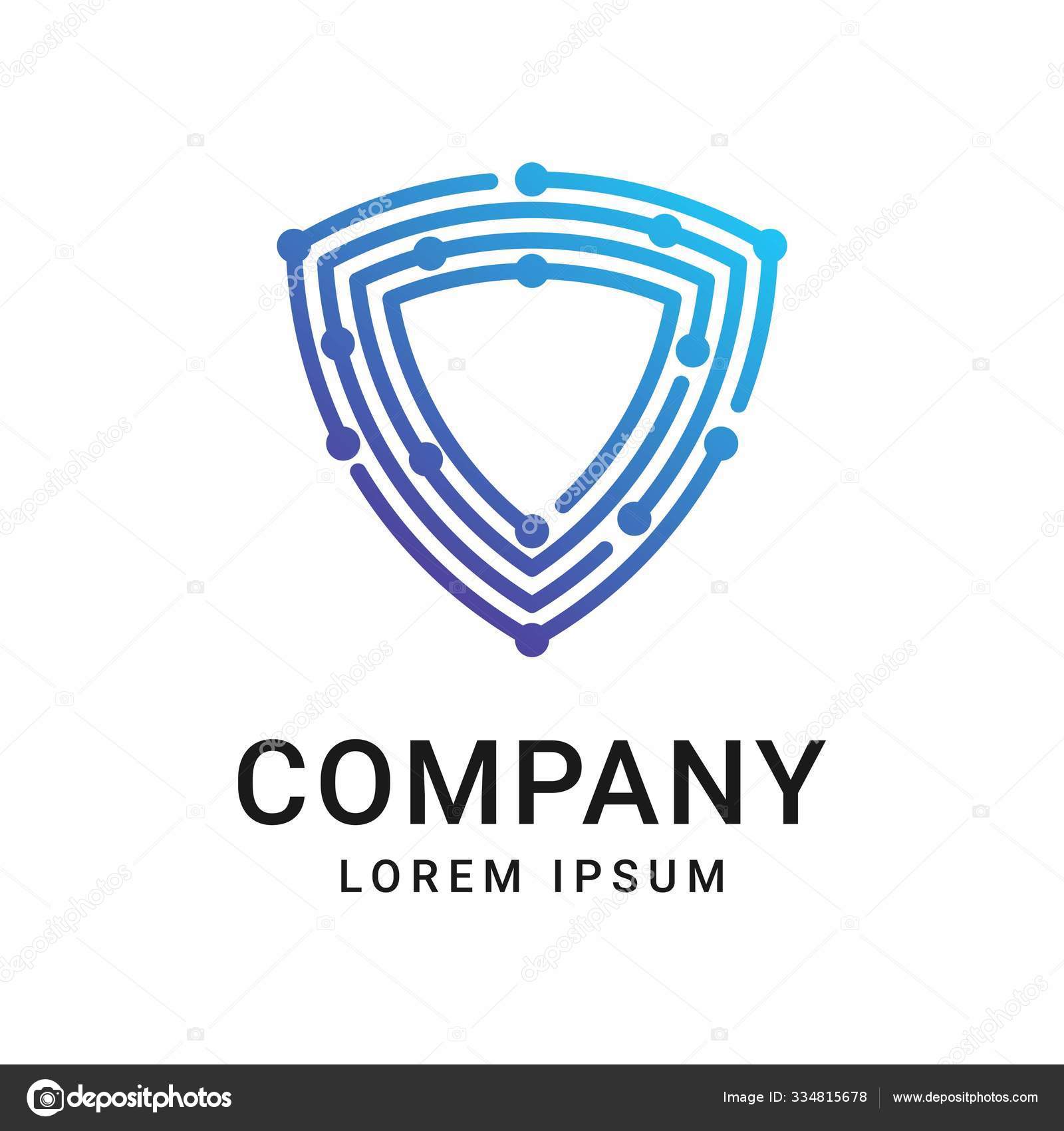 Shield Security Logo Design Vector Security Guard Symbol Icon Stock Vector Royalty Free Vector Image By C Sancreative 334815678
