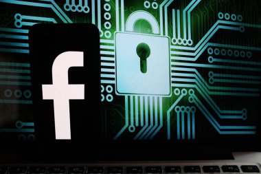Facebook logosu olan 11 profesyoneli aradım. Siyah Facebook yeni Facebook arayüzü, (hacker ve hack). ABD, New York, Pazartesi, 28 Ekim 2020.