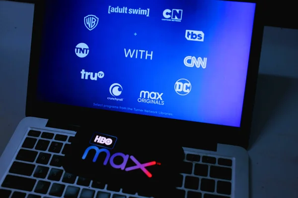 Smart Phone Hbo Max Logo Upcoming Video Demand Internet Service — Stock Photo, Image