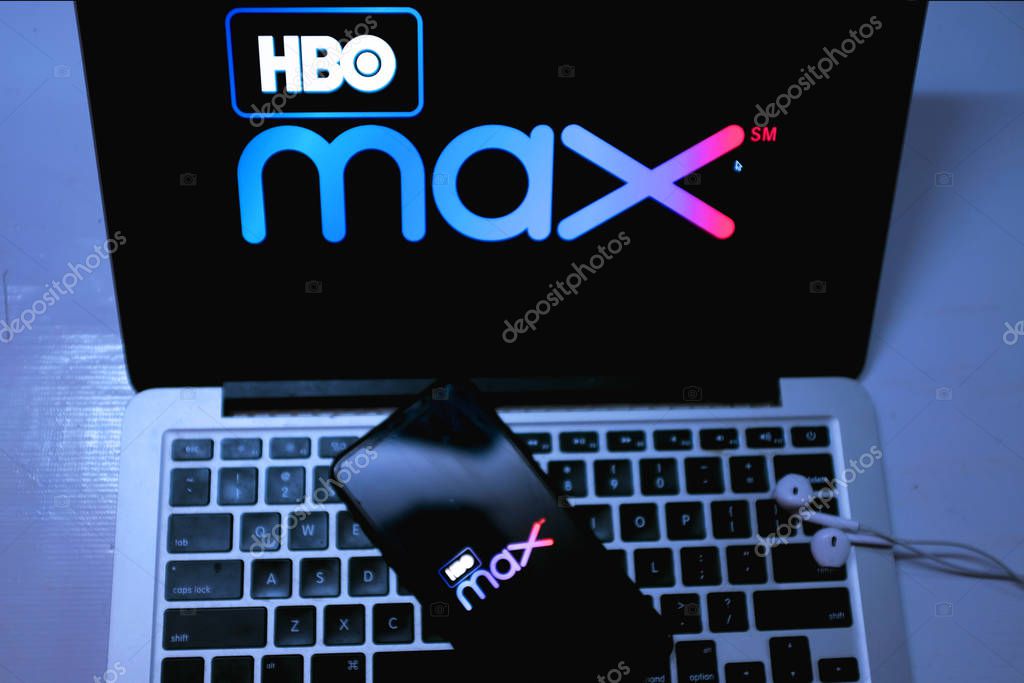 Smart phone with the HBO Max logo is an upcoming video on demand internet service.Sunday, November 17, 2019, New York, United States.