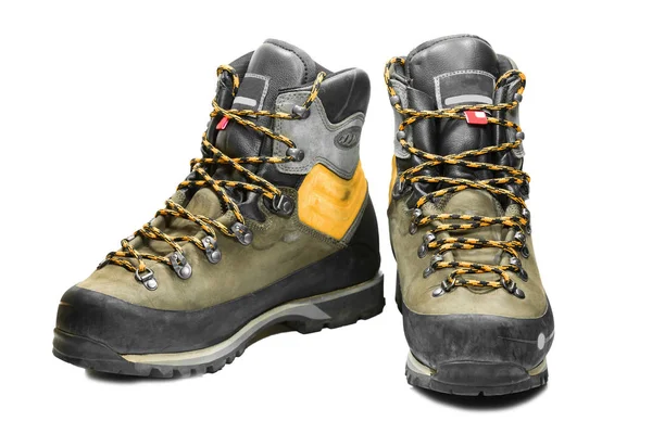 Hiking Boot Isolate White Background Stock Photo