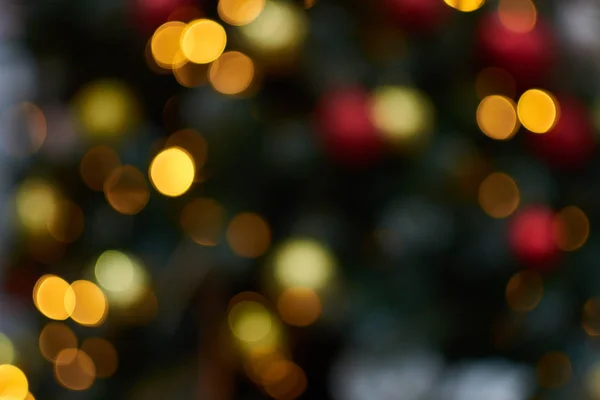 Bulanık altın ve kahverengi ışıkları ve bokeh
