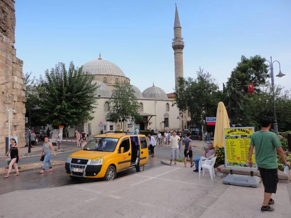 Taxiwagen Der Altstadt Antalya Stockbild