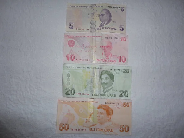 Banknoty Republiki Turcji — Zdjęcie stockowe