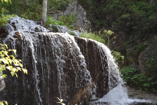 Vodopád Řece Katun Altai — Stock fotografie