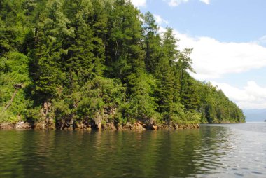 Teletskoye Gölü kıyısında, Altai