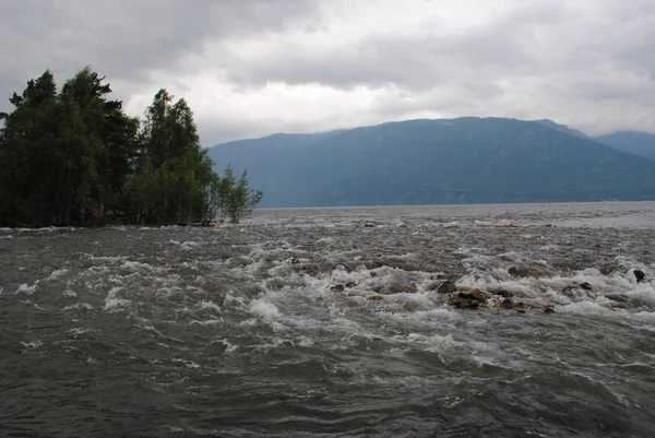 Corrente Forte Rio Katun Altai — Fotografia de Stock