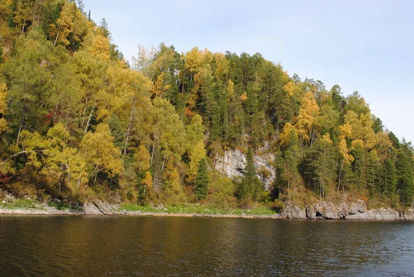 Saison Automne Lac Teletskoe Altaï — Photo