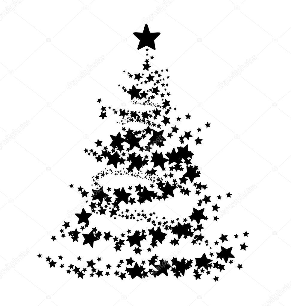 Abstract illustration of a Christmas tree