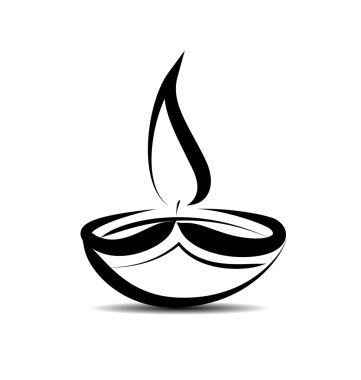 Vektör hat kroki Diwali lamba