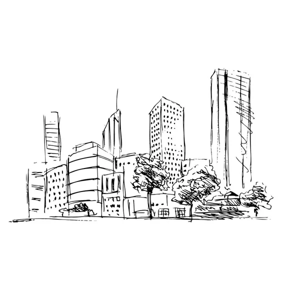 Croquis à la main ville — Image vectorielle