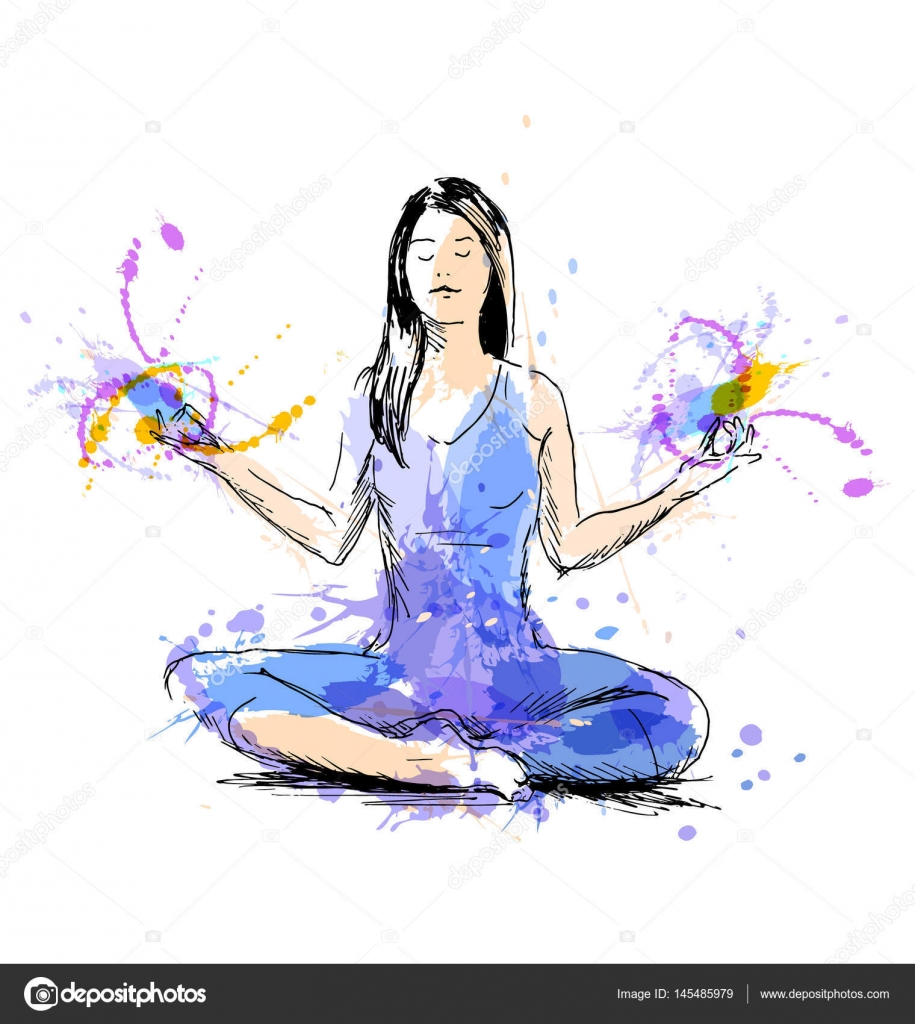 Download Yoga Drawing Meditation Golden Sketch Relajacion Royalty-Free  Stock Illustration Image - Pixabay