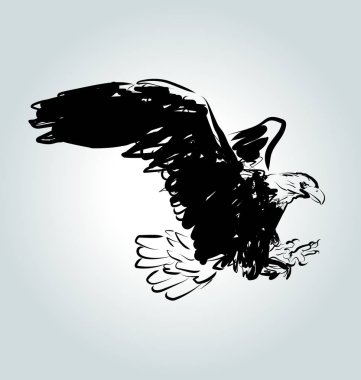 Vektör kartal kroki