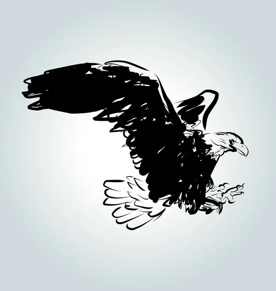 Croquis vectoriel d'aigle — Image vectorielle