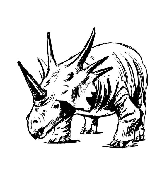 Hand sketch of prehistoric animal