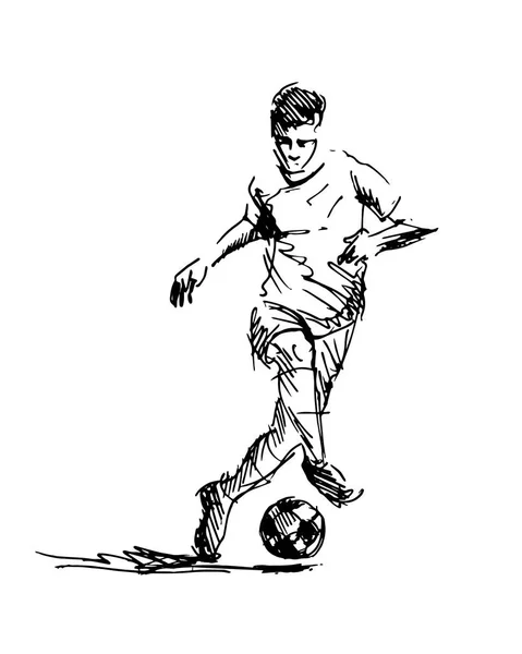 Ручний ескіз футболу — стоковий вектор