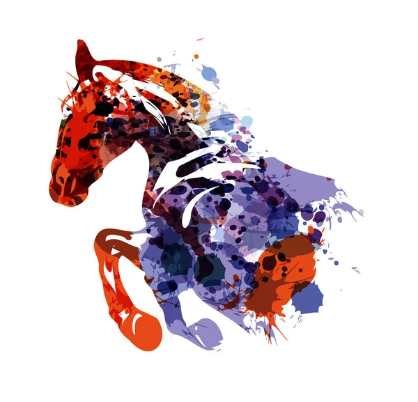 Farbvektorillustration Eines Pferdes — Stockvektor