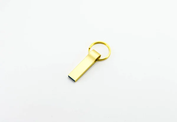 Flash Drive Gold Color Ring — 스톡 사진