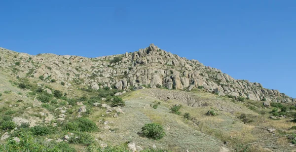 Stone Hills Greenery Blue Sky — Stock Photo, Image