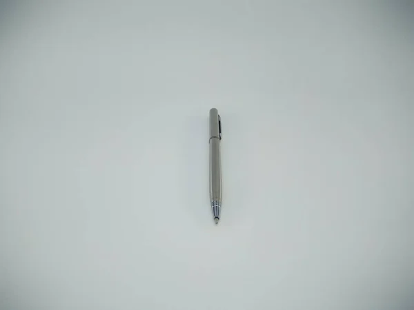 Metal Ball Point Pen Isolated On White background