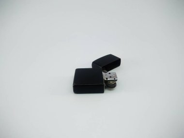 Black Metal Lighter Isolated On a White Background