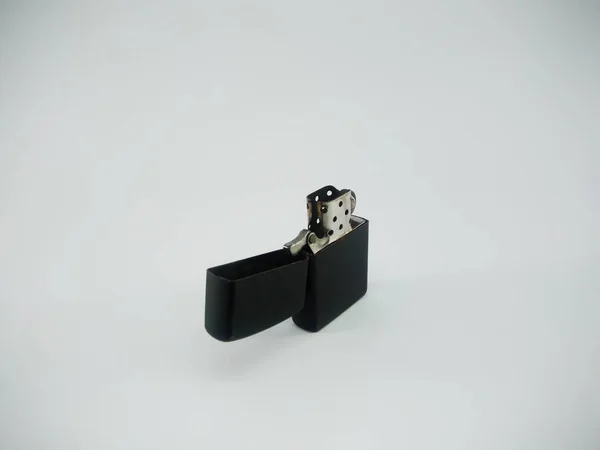 Black Metal Lighter Isolated On a White Background — ストック写真