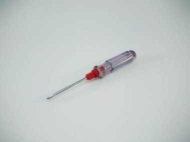 Transparent screwdriver isolated on white background