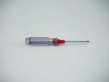 Transparent screwdriver isolated on white background