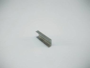 Silver staples clip office stationary equipment isolated on a white background