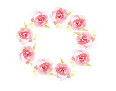 Yuvarlak çerçeveli narin güller