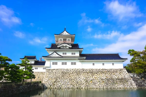 Toyama burg mit blauem himmel — Stockfoto