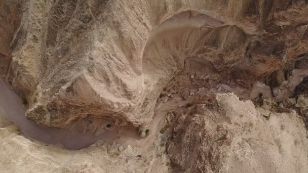 Vista Aérea Inundación Flash Después Lluvia Lecho Seco Del Río — Vídeos de Stock