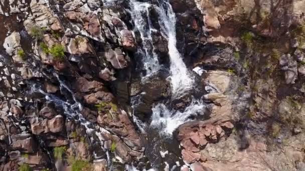 Drone Flying Waterfalls Australia — Stock Video
