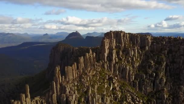 Aerial View Rock Formation Mountains — Stock Video
