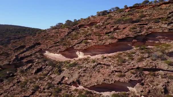 Erózió Rock Formációban Canyon — Stock videók