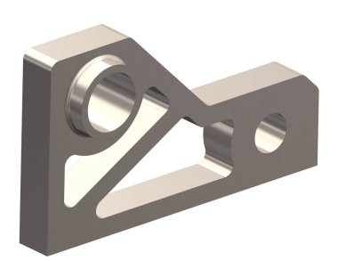 3d image of a mechanical cad part isolated on white background