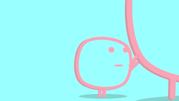 Animation of parents do not care Loop. Mother do not care for the baby. No parental love. — Stock Video