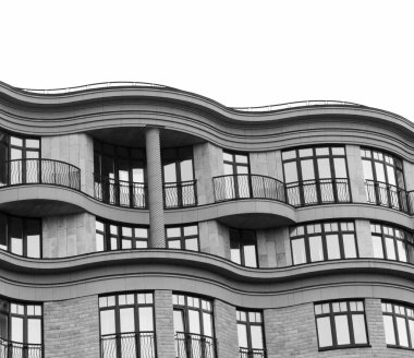 bir dalga biçiminde dış yapı oluşturma, siyah & beyaz resim