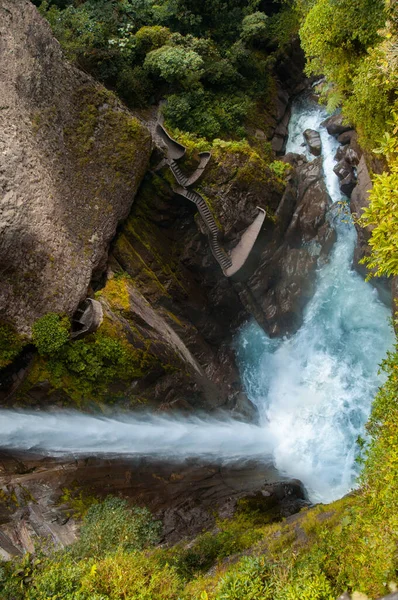 Cascada Pailon Del Diablo Tungurahua Ecuador — Foto de Stock