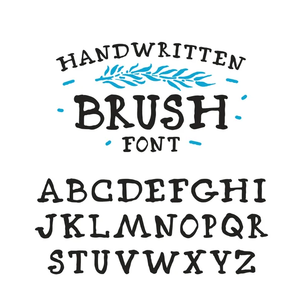 Vector handwritten brush serif fuente — Vector de stock