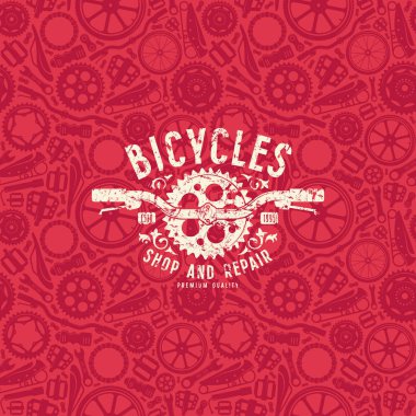 Dikişsiz desen ve Bisiklet dükkanı etiket