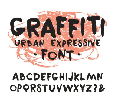 Vektör el yazısı fırça yazı tipi