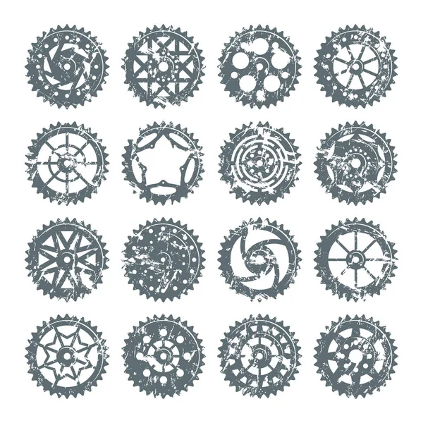 Ensemble d'icônes vélo chainring — Image vectorielle