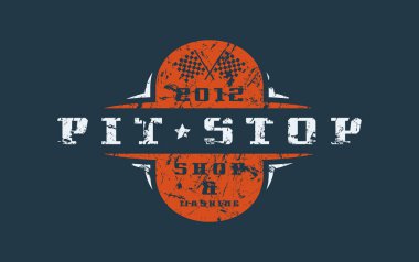 Eski püskü doku ile araba mola rozet