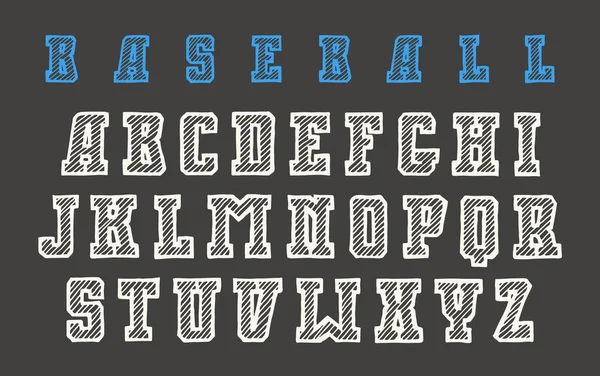 Dekorativa serif-typsnitt i stil med handritade bilder — Stock vektor