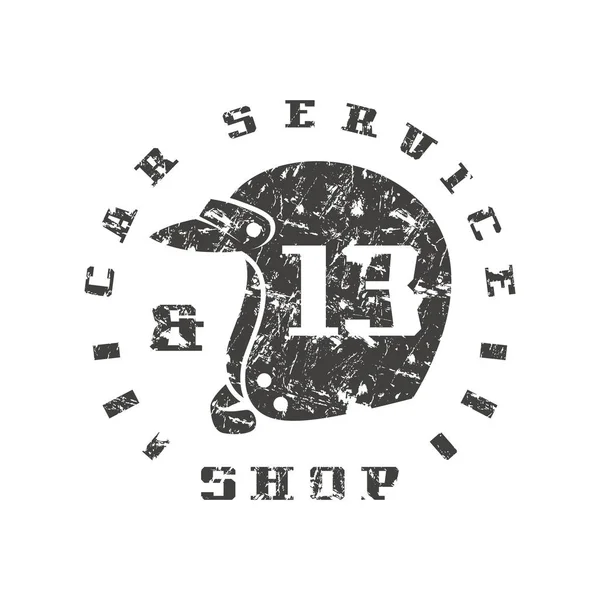 Auto service badge met shabby textuur — Stockvector