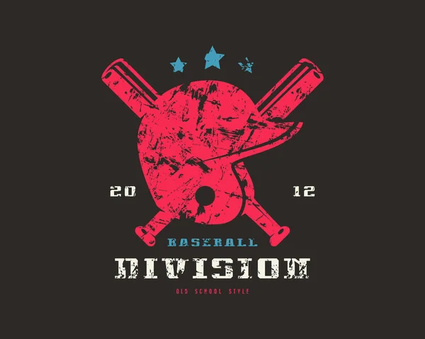 Emblema del equipo de béisbol. Diseño gráfico para camiseta — Vector de stock