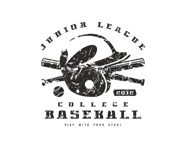 Emblem of baseball team. Graphic design for t-shirt — Stock Vector