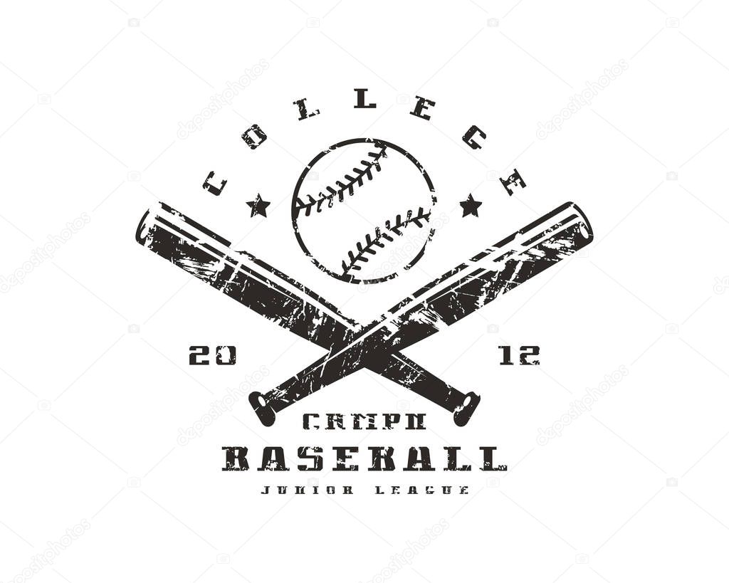 Emblem of baseball championship. Graphic design for t-shirt